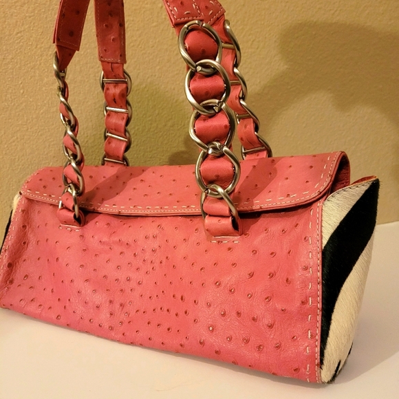 Adrienne Vittadini Handbags - Adrienne Vittadini ostrich leather cowhide handbag